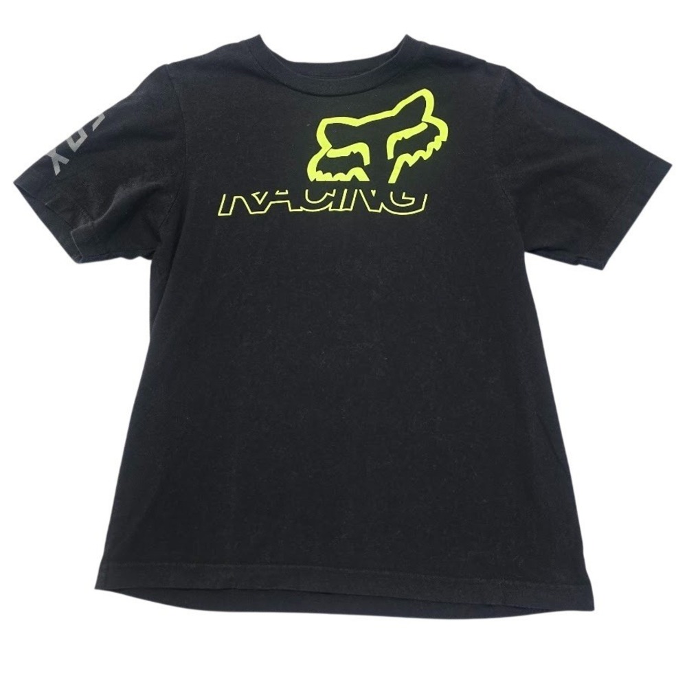 Fox Racing Black Neon Yellow Graphic Tee Youth Girls XL Motocross ATV Dirtbikes